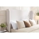 thumbnail image 3 of Harper Tall Headboard Upholstered Bed / 54" High Headboard / Elegant Simplicity / No Box Spring Needed / Easy Assembly / California King / Textured Ivory Canvas, 3 of 3