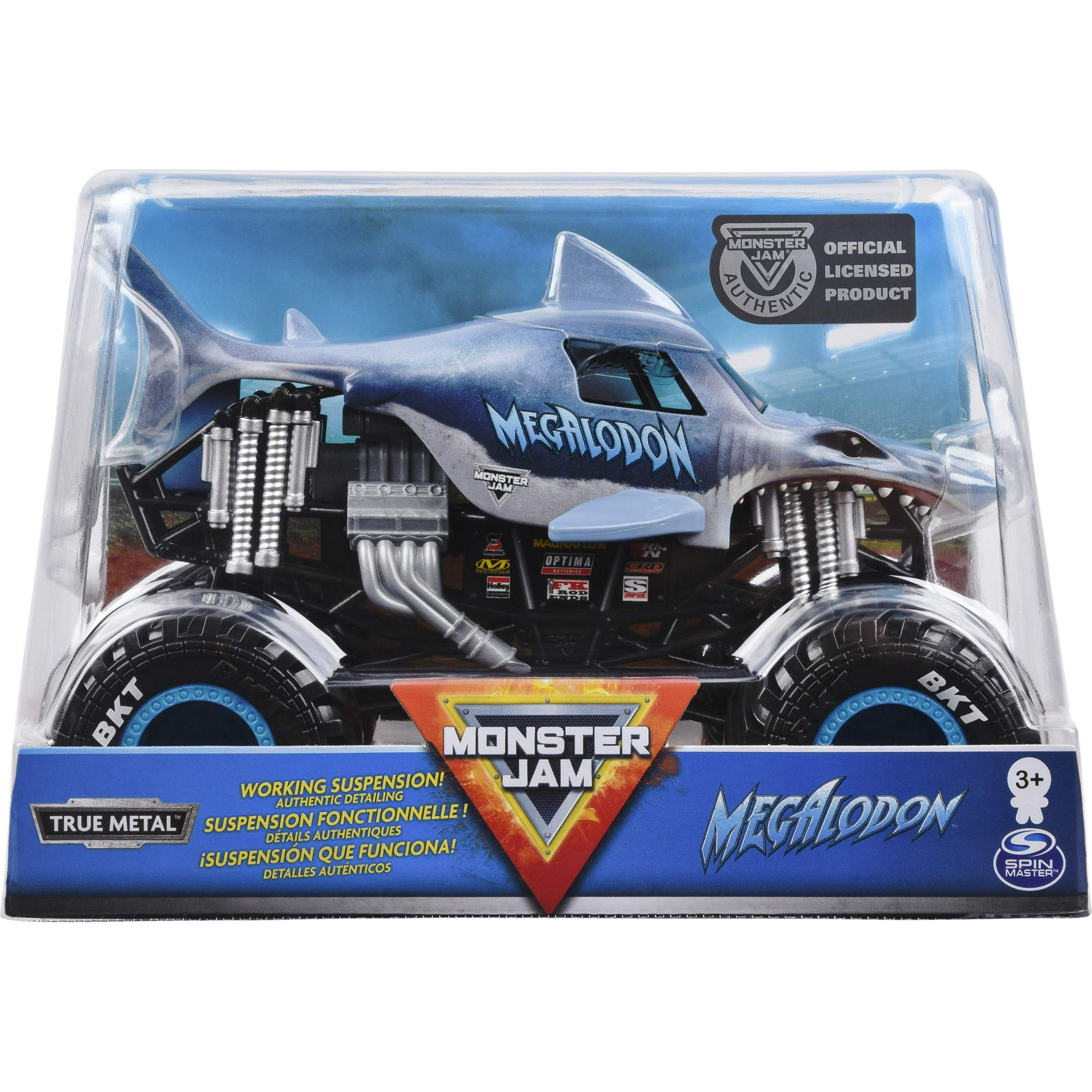 Toy Monster Truck Monster Jam Megalodon 1:24 Fundido A Presión