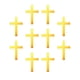 thumbnail image 2 of Adorno Acrílico Cruzado Dorado, 2 of 3