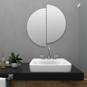 Fmfurniture - Espejo Circular Dividido Fm-014 60X60X0,4