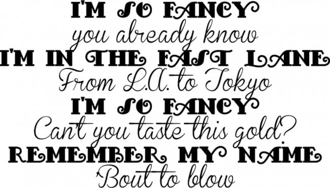 Rienda Libre Graphics - Decomural Fancy Iggy Azalea Song Lyrics Ws-34103