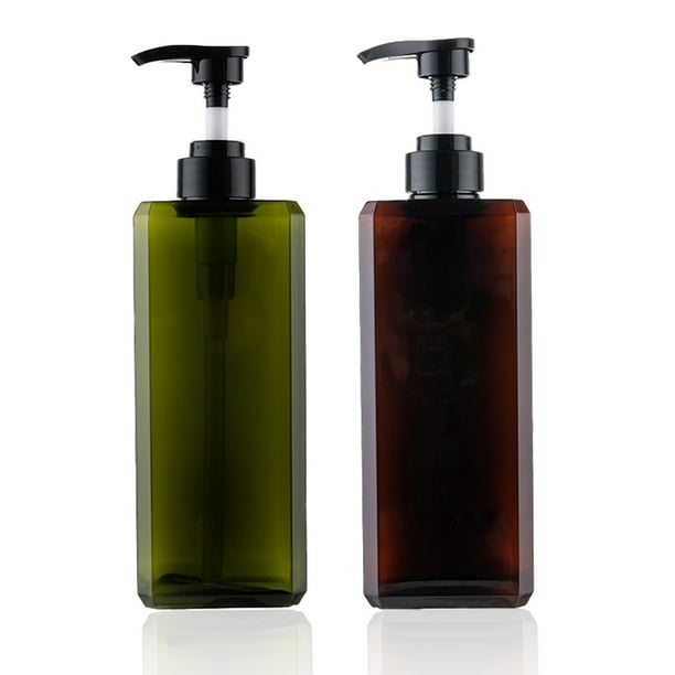 2 paquetes de botellas rellenables de champú y acondicionador, dispensador de champú de 800 ml, botellas de champú de plástico con bomba, para baño, cocina y hotel.