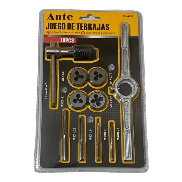 Juego De Terrajas Macho Y Hembra 10pcs Incluye Llave Tipo T
