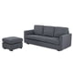 thumbnail image 1 of Sofá 3 Cuerpos Con Pouf 197x137x83 Gris Oscuro, 1 of 2