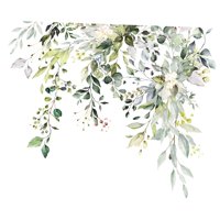 Magideal - Pegatina De Planta Para Inodoro, Calcomanías De Pared Para Baño, Paneles Decorativos De Hojas Y Plantas, Pegatina De Azulejos, Pegatinas De Decoración