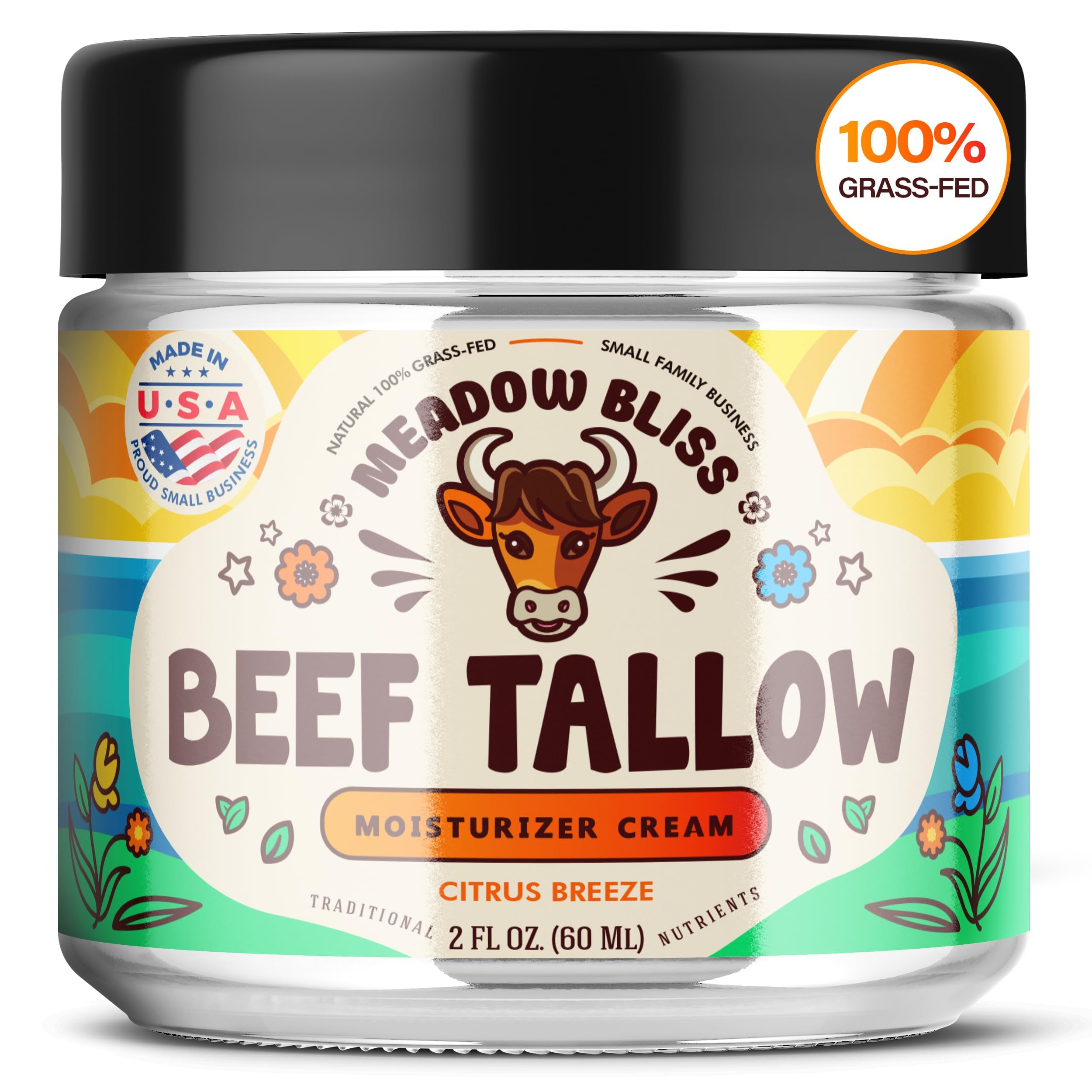 Crema Hidratante Meadow Bliss Beef Tallow 60 Ml Citrus Breeze