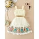 thumbnail image 3 of 2pcs Baby Girls Camisole Top & Mesh Flower Skirt Set Clothes, 3 of 5