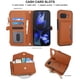 thumbnail image 4 of Para Google Pixel 9a/ Pixel 10a Bloqueo RFID Multifuncional 2 en 1 Funda de Billetera de Cuero PU Suave Cubierta Abatible Magnética Ranuras para Múltiples Tarjetas Bolsillo con Cierre con Correa de, 4 of 9