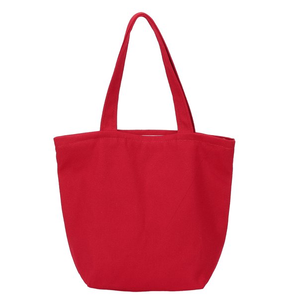 Bolsa de Lona con Cierre de Cremallera, Bolsa de Compras de 10.2" x 3.9" con Asas para Regalos de Cumpleaños, Rojo