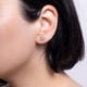 thumbnail image 2 of Aros Mujer Oro Amarillo 18 Kts Flor Circon Blanco Foresta, 2 of 3