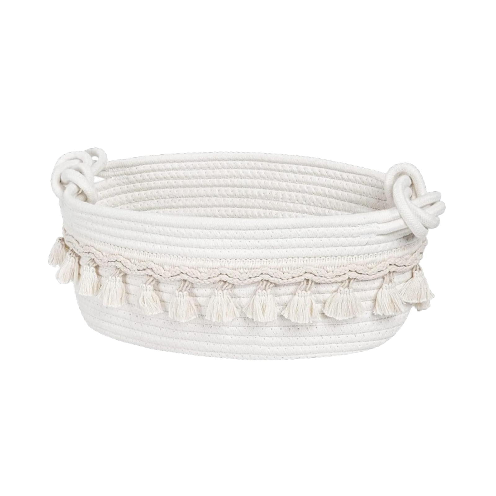 Bothyi - Cesta De Almacenamiento Con Asa Cesta Tejida Suave Para Mantas Ropa Sucia Dormitorios
