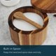 thumbnail image 4 of Salt Cellar Box KITCHENDAO de madera de acacia con cuchara, 180 ml, 4 of 7
