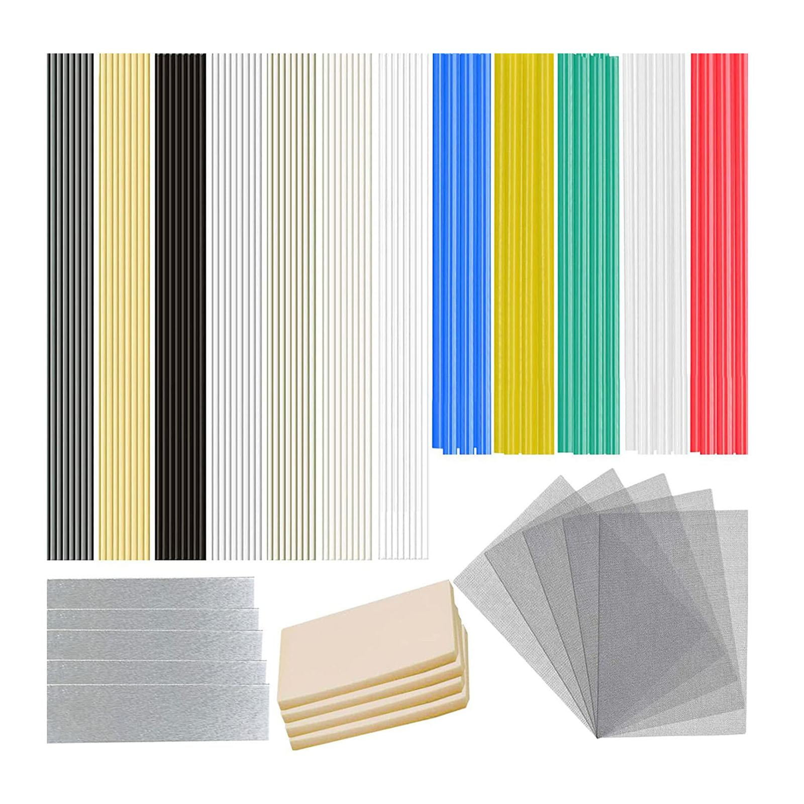 Ioensy - 106x Varillas De Soldadura De Plástico Para Reparaciones De Kayak Varillas De Soldadura De Canoa Cinta De Papel De Aluminio