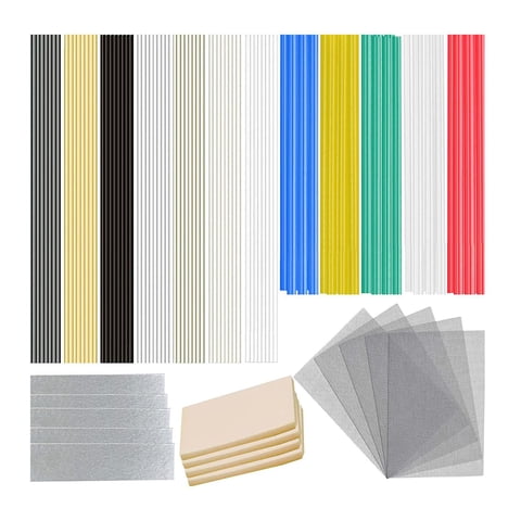 Ioensy - 106X Varillas De Soldadura De Plástico Para Reparaciones De Kayak Varillas De Soldadura De Canoa Cinta De Papel De Aluminio