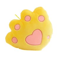 Lelumania - Cojín Luminoso Amarillo De Felpa Con Forma De Huella