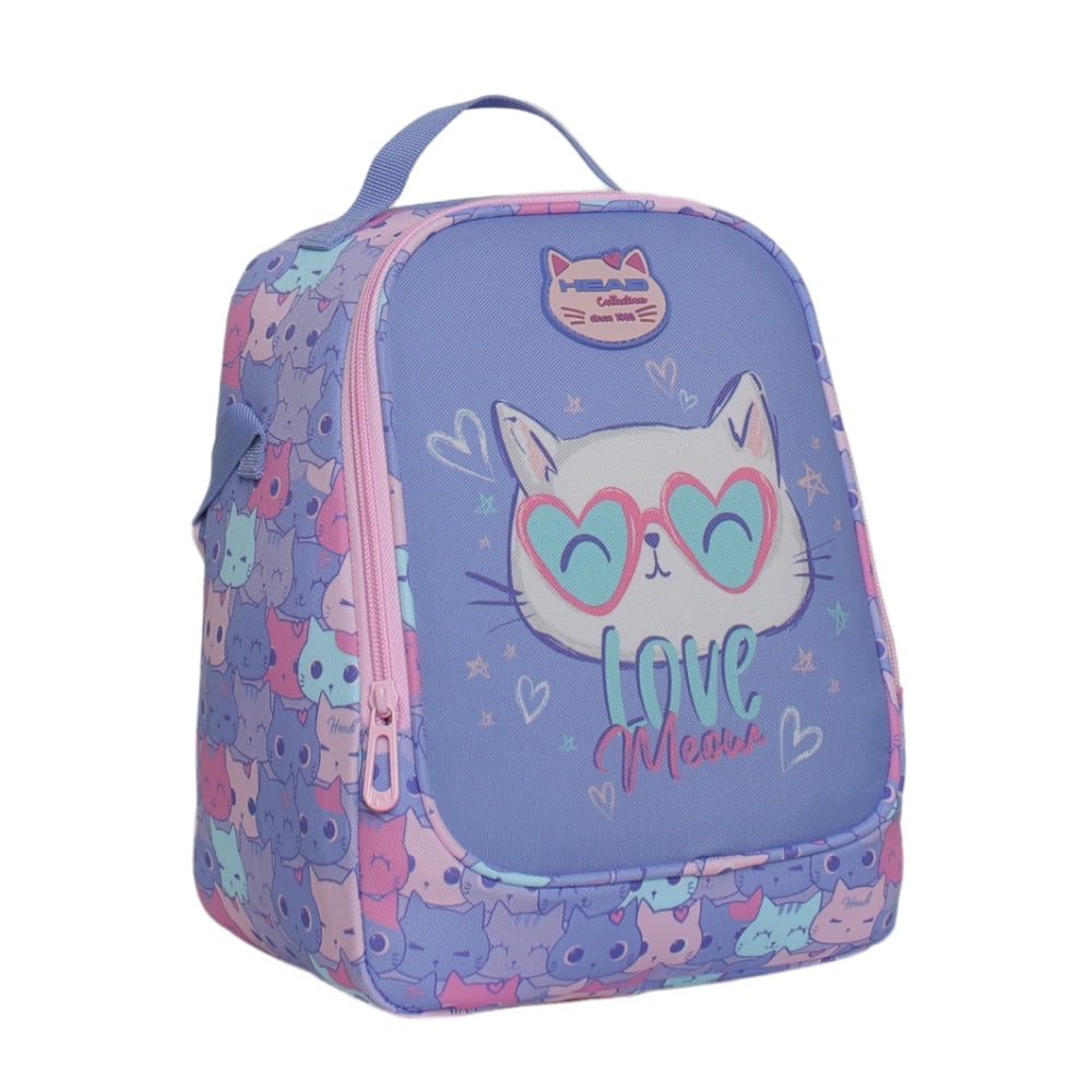 Lonchera Mujer Grey Meow Lila Head