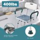 thumbnail image 3 of Silla de ducha giratoria ajustable Aidwaygo con capacidad de 400 lb, 3 of 8