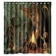 thumbnail image 1 of Cortina de ducha de baño con ganchos, diseño de cazadores de monstruos y ratones, 66 x 72 pulgadas, 1 of 3