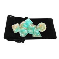 Bothyi - Paquete De 7 Juegos De Dados Poliédricos D4-D20 Juguetes De Fiesta Para Juegos De Mesa Dnd Rpg Verde