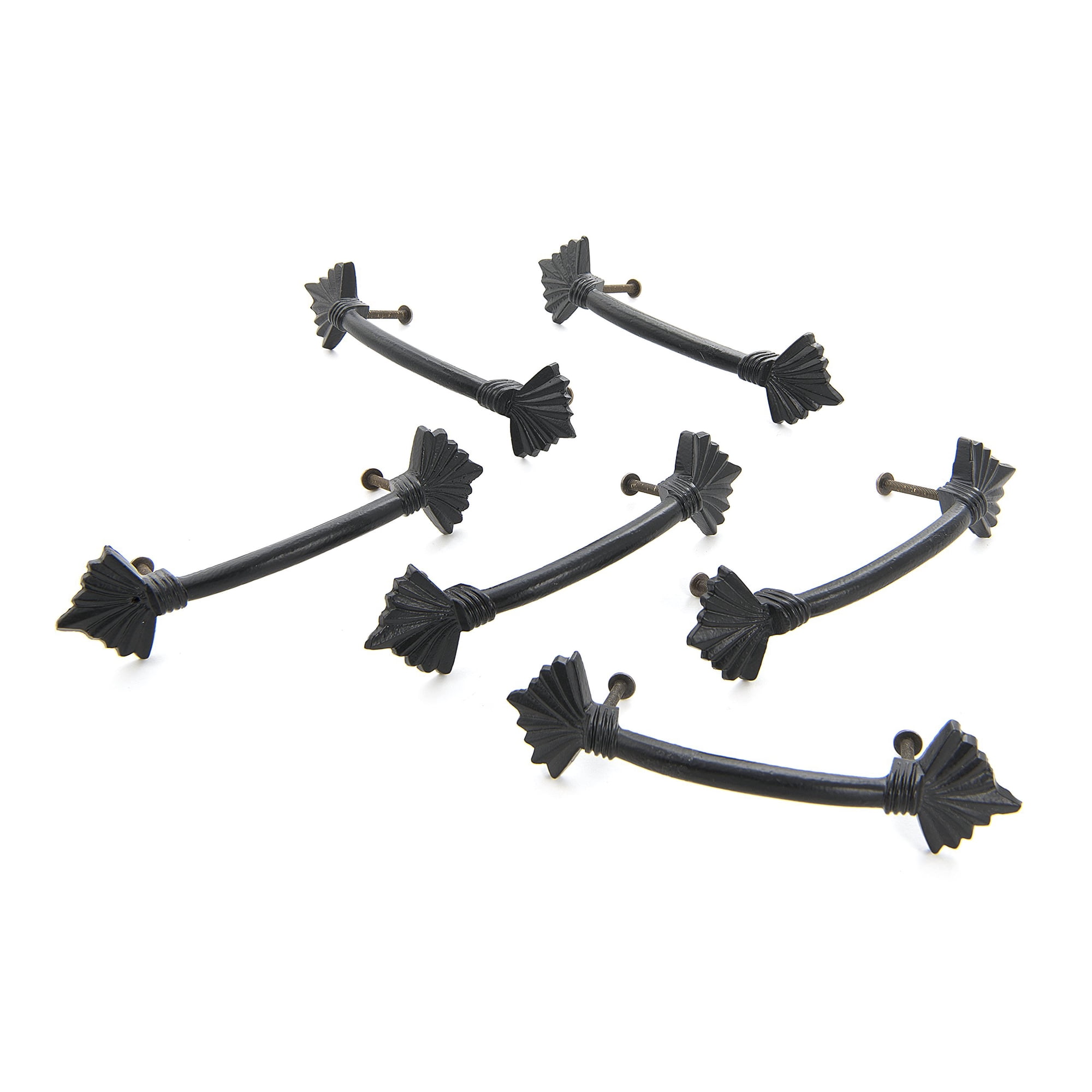 Tirador De Cajón Dritz Home 47079a De Hierro Fundido Negro, 6 Piezas