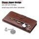 thumbnail image 2 of Funda tipo cartera para Google Pixel 7A con bolsillo con cremallera y ranuras para tarjetas – Función de soporte Marrón, 2 of 6