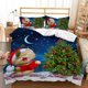 thumbnail image 2 of Christmas Wreath Stars Balls Santa Claus Quilt Duvet Cover Set 3-Piece Bedding Set, 2 of 5