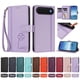 thumbnail image 4 of Funda Cartera Trébol para iPhone Air con Ranuras Tarjetas y Carga Inalámbrica Morado claro, 4 of 6