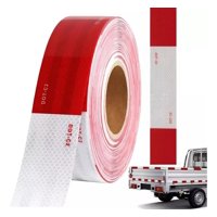 Genérica - Cinta Reflectante Seguridad Rojo Blanco Dot-C2 45Mts X 5Cm