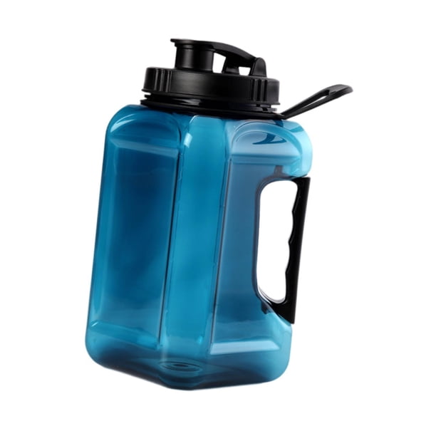 Botella de agua grande, botella de agua potable de 2400ml, regalos para el Día del Padre, jarra de agua a prueba de fugas para deportes de senderismo, Azul