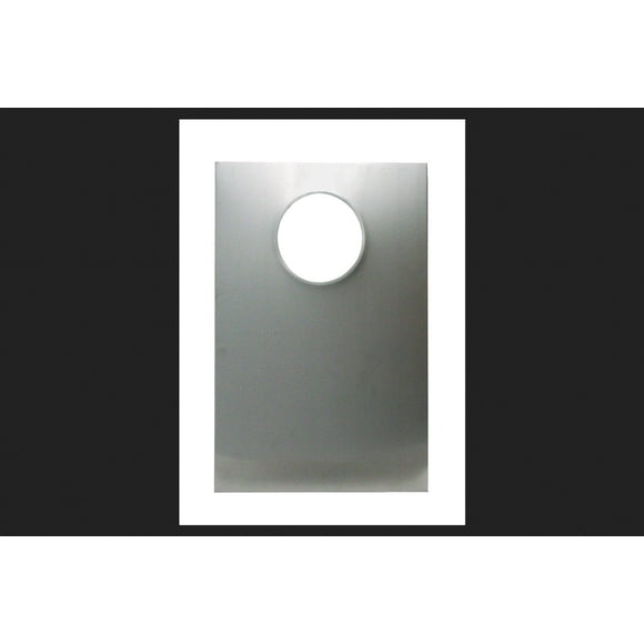 Placa de ventana Deflect-O Jordan de aluminio plateado/blanco de 10 cm de diámetro