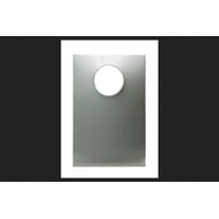 Deflecto - Placa De Ventana Deflect-O Jordan De Aluminio Plateado/Blanco De 10 Cm De Diámetro