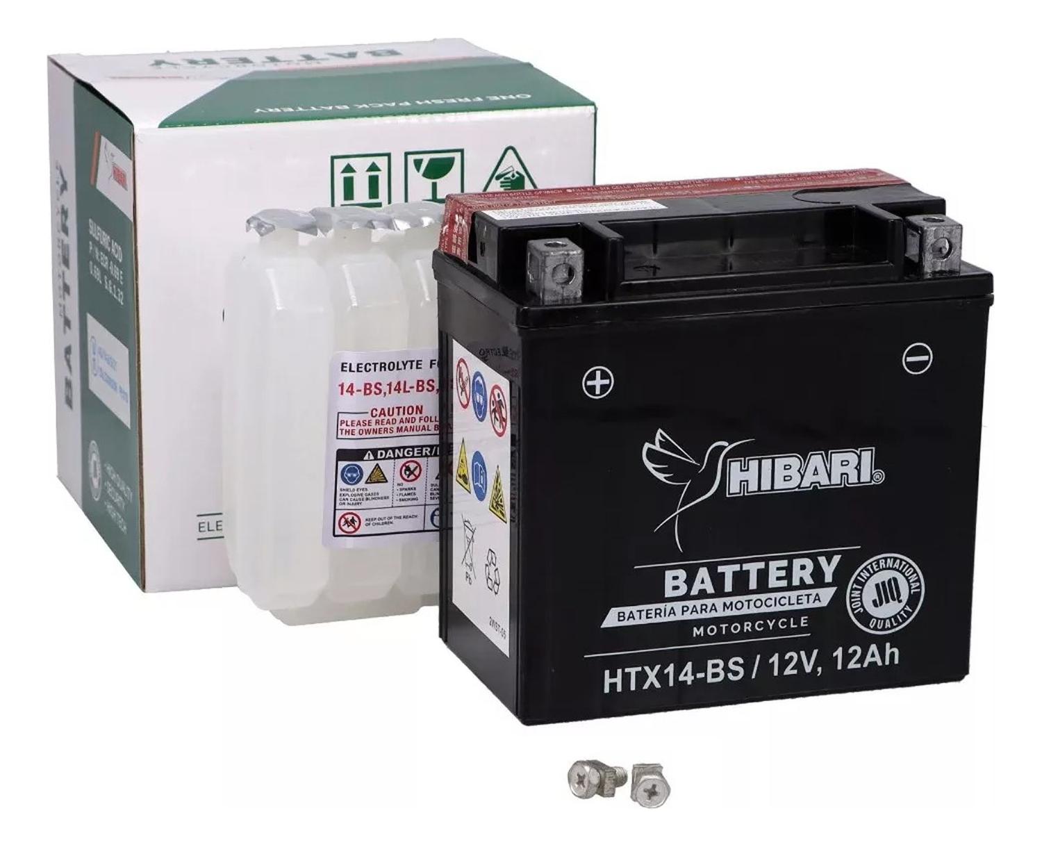 Genérico - Bateria Para Moto Bmw Htx14-Bs F650 / F700 / F800Gs Negro