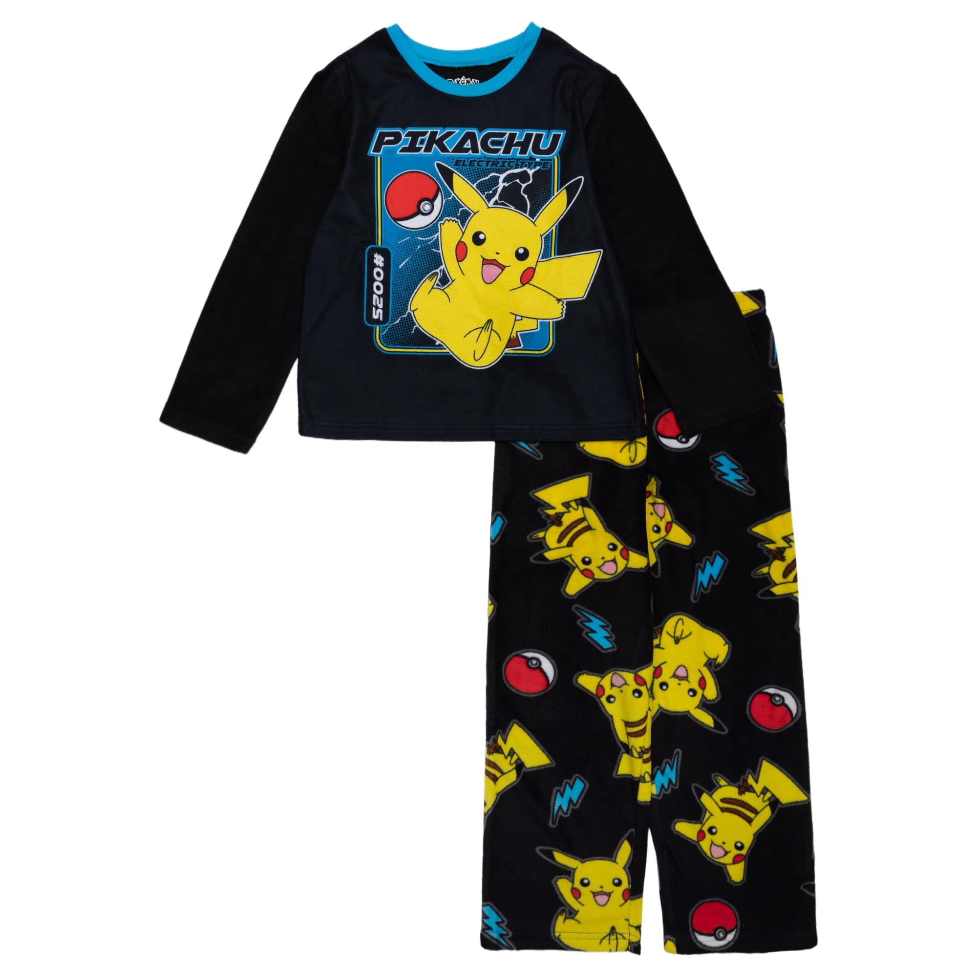 Conjunto De Pijama Para Niños Pokémon, Holgado, 2 Piezas, Talla 10, Forro Polar Suave