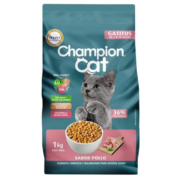 Alimento Seco Gatito Sabor Pollo Bolsa, 1 Kg
