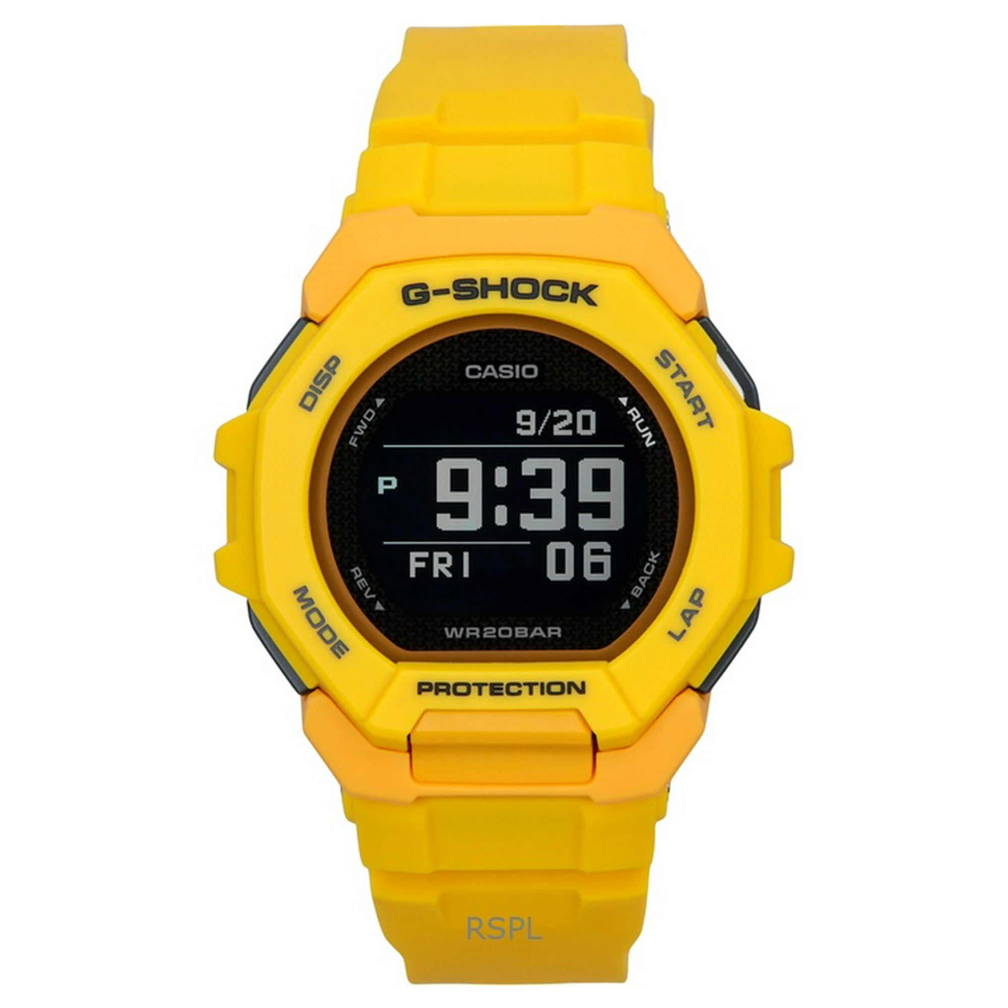 Reloj Casio G-shock G-squad Digital Smartphone Link Yellow Bio-based Resin Quartz Gbd-300-9 200m Men's Watch