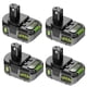 thumbnail image 1 of 4 Pzas Batería Li-ion de 18V 5Ah para Ryobi ONE+ Reemplazo para P108/P107/P105/P104/P103/P102/RB18L50 /BPL1820 Capacidad Real, 1 of 9