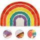 thumbnail image 1 of Alfombra de baño semicircular, arcoíris, antideslizante, semicircular, esponjosa, suave, peluda, para salón, dormitorio, baño, cocina, decoración del hogar (80 x 50 cm), 1 of 8