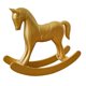 thumbnail image 2 of Estatua De Caballo Mecedor De Madera, Artesanías Para Chimenea, Gabinete, Mesa, Centro De Mesa, Dorado, 2 of 5