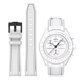 thumbnail image 1 of Correa de reloj BONACE Moonswatch 20 mm de silicona blanca y negra, 1 of 7