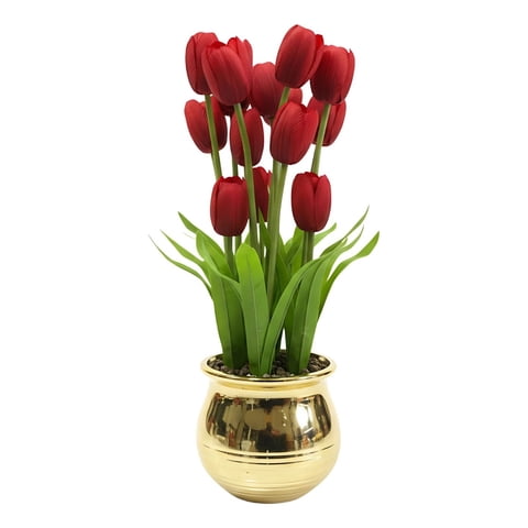 Genérico - Planta Artificial Decorativa Tulipanes Adorno Hogar Jhn