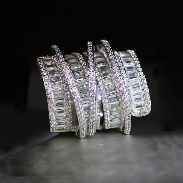 Elegant Zircon Stacking Ring for Women - Perfect for Weddings, Parties, and Special Occasions