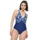 thumbnail image 1 of Traje De Baño Mujer Nudo Print Tropical Azul Corona, 1 of 5