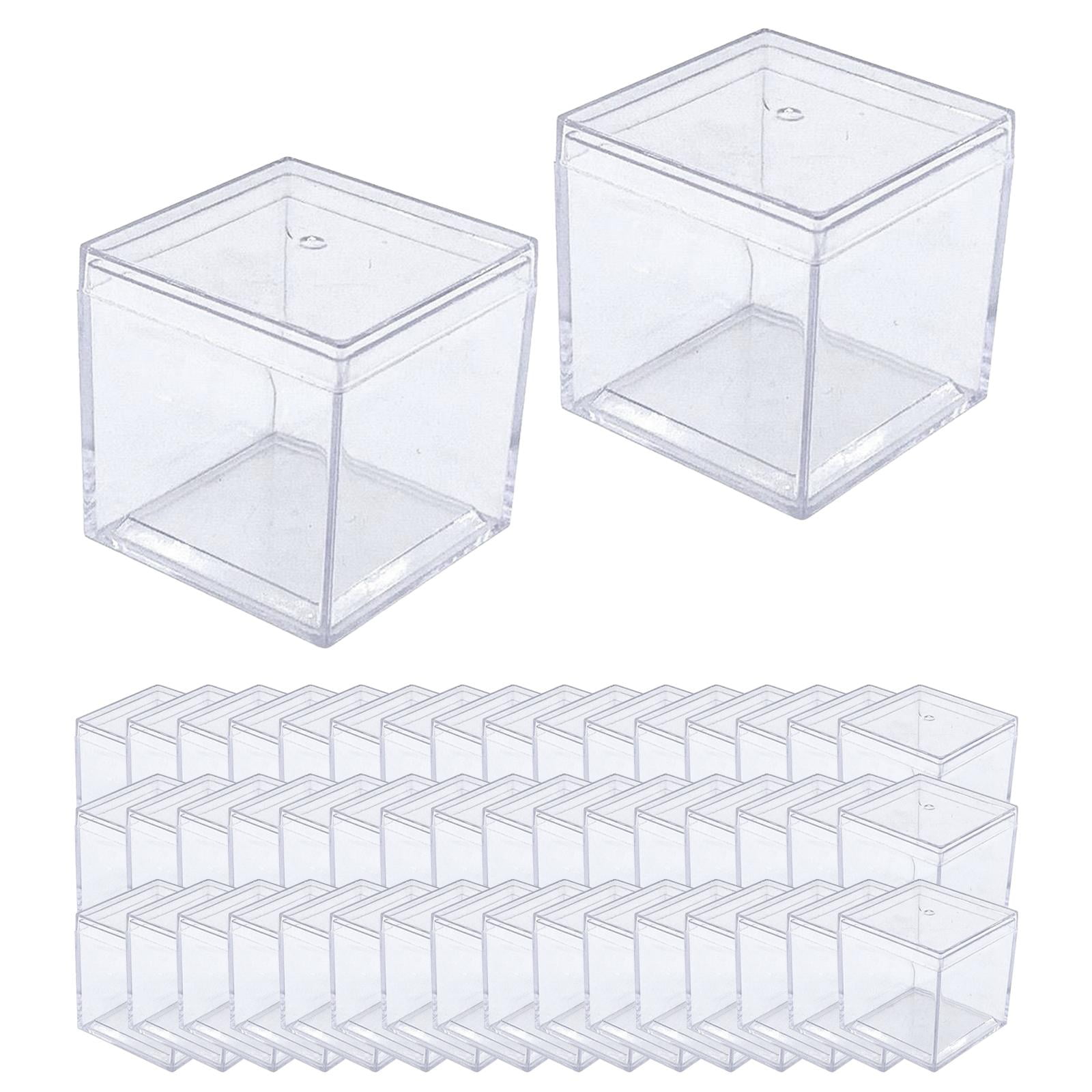 Magideal - 50 Uds. Soporte De Exhibición Acrílico A Prueba De Polvo Mini Caja De Dulces 3,3x3,3x3,3 Cm Escaparate Al Por Menor Organizador A Prueba De Polvo Para