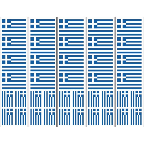 Tatuajes Temporales PremiumTT Bandera de Grecia 40 piezas Impermeables