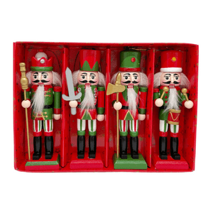 Genérico - Set De Mini Cascanueces Navideños | Figuras Soldado Decorativas