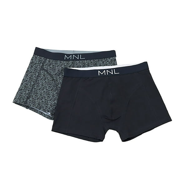 Bóxer Hombre Bipack Mix Print Negro/Gris Corona