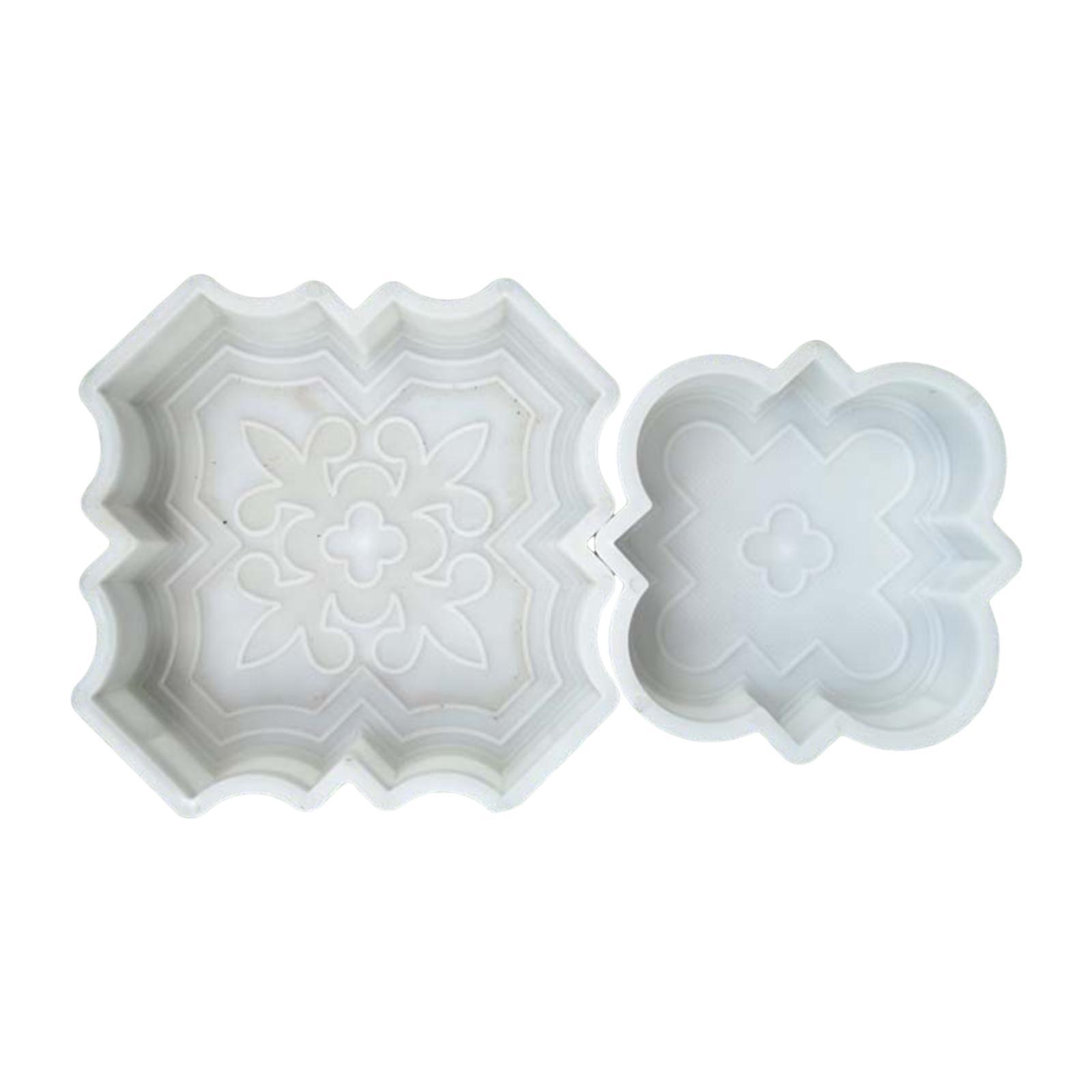 Magideal - 2 Piezas De Modelos De Ladrillos Para Césped Y Parque, Plantilla De Bricolaje, Accesorio Ligero, Multiusos, Modelo De Adoquín Para Patio, Reutilizable