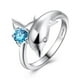 thumbnail image 1 of Anillo delfin turquesa ajustable plata 925, 1 of 3