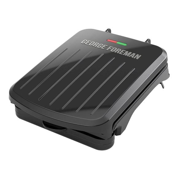 Prensa eléctrica para asar y panini para interiores George Foreman, 2 porciones