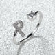 thumbnail image 1 of Stylish Silver A-Z Initial Rings for Weddings, Bridesmaids, and Couples - Perfect Gifts for Love and Fashion, 1 of 5
